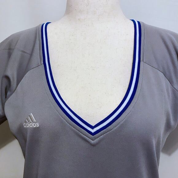 Adidas NWOT NBA Heather Grey, White and Blue Jersey Women XL - Picture 2 of 14